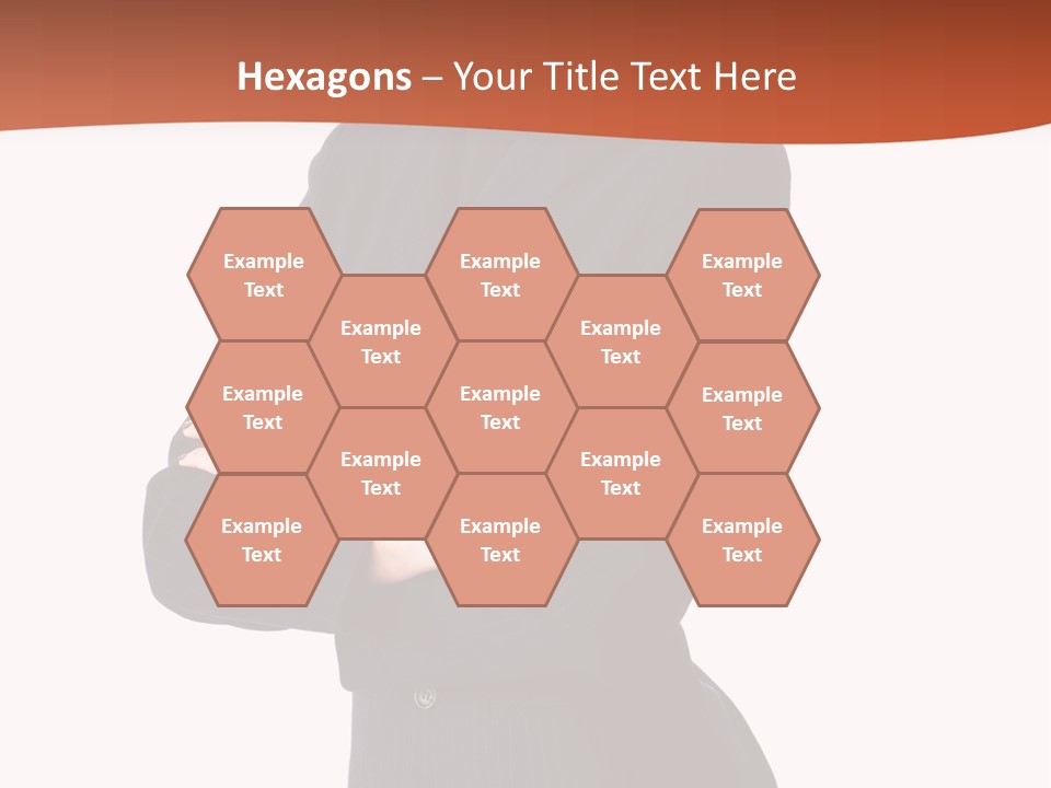 A Woman In A Business Suit Standing With Her Arms Crossed PowerPoint Template