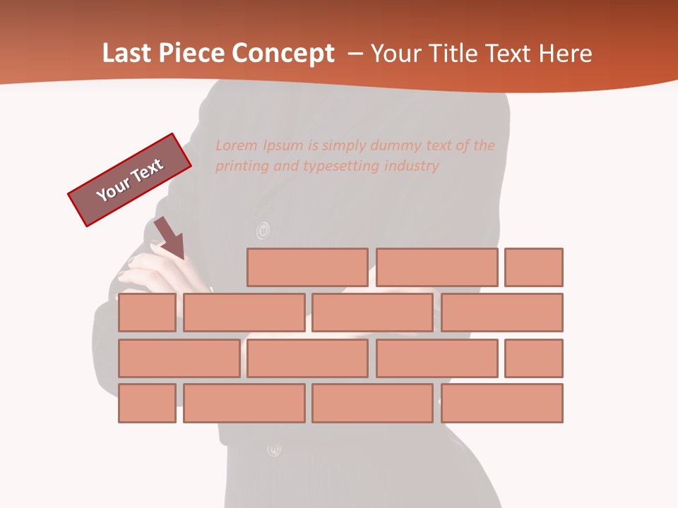 A Woman In A Business Suit Standing With Her Arms Crossed PowerPoint Template