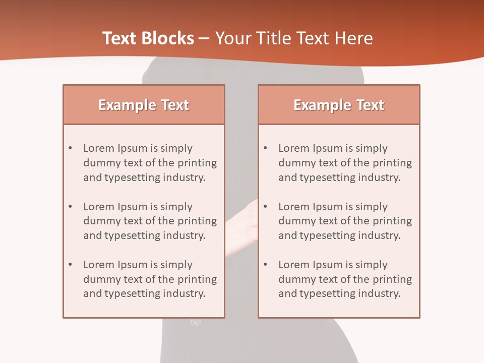 A Woman In A Business Suit Standing With Her Arms Crossed PowerPoint Template