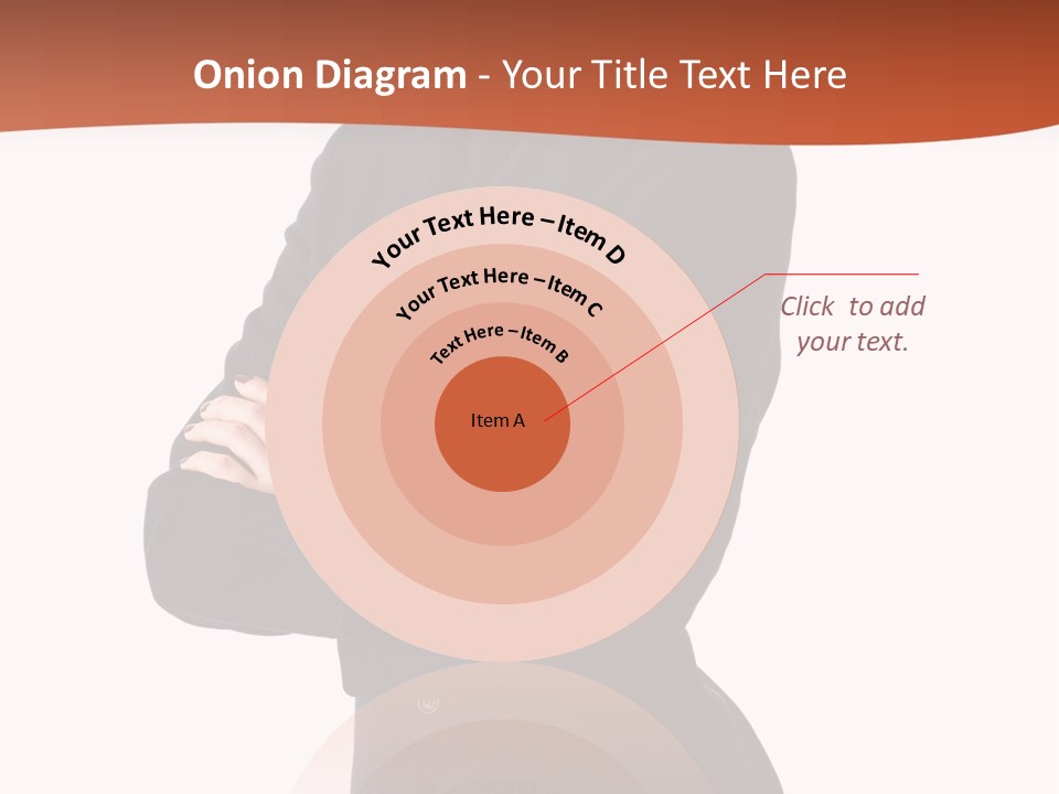 A Woman In A Business Suit Standing With Her Arms Crossed PowerPoint Template