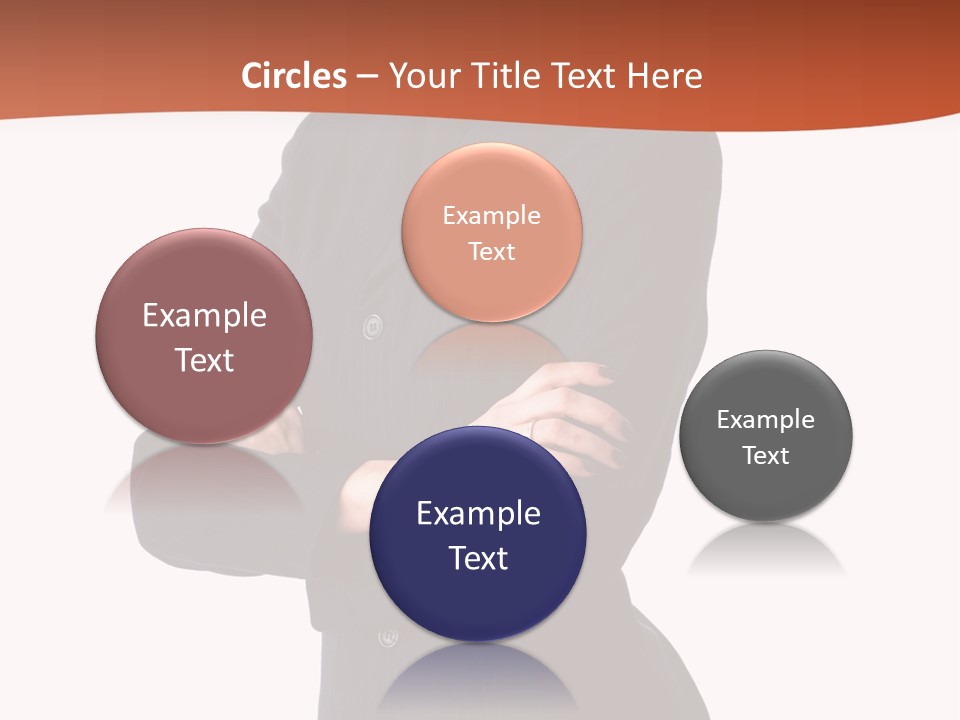 A Woman In A Business Suit Standing With Her Arms Crossed PowerPoint Template