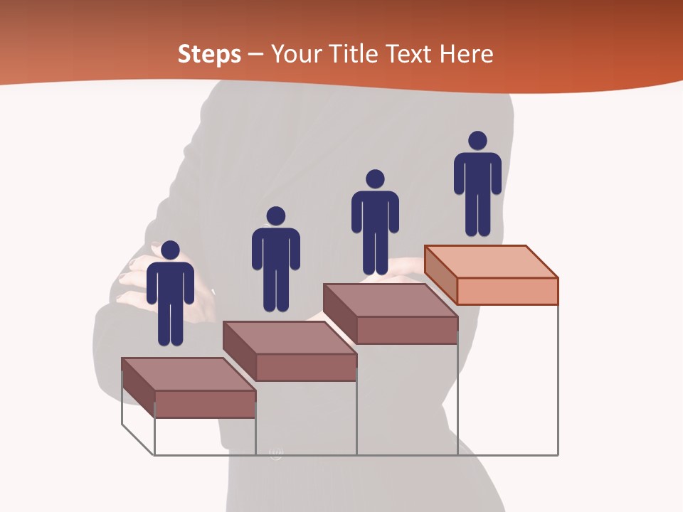 A Woman In A Business Suit Standing With Her Arms Crossed PowerPoint Template