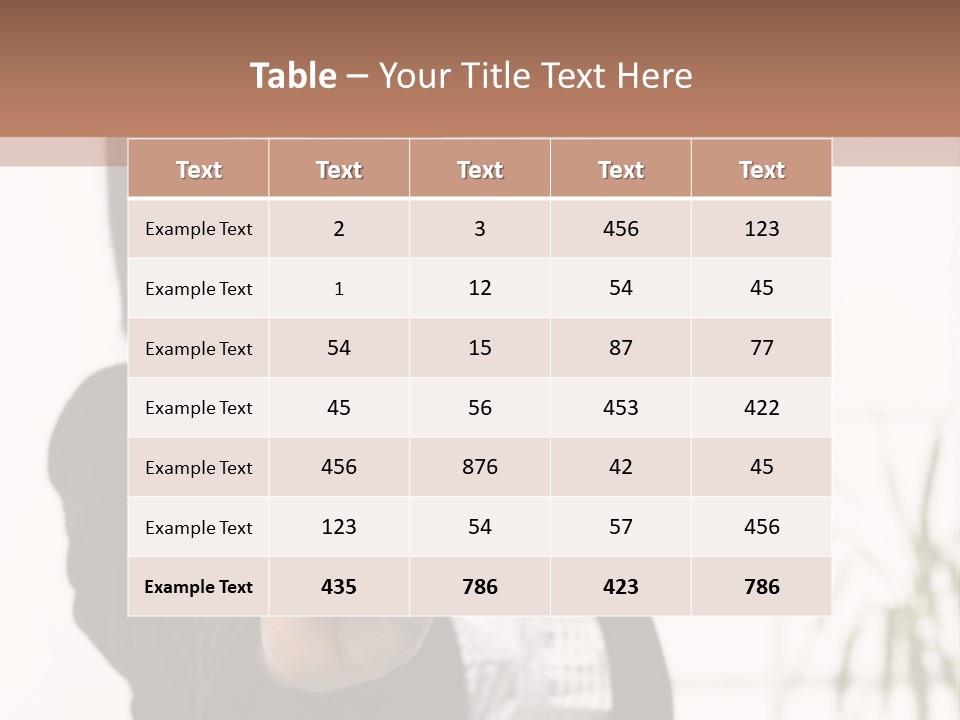A Woman Holding A Business Card In Her Hand PowerPoint Template