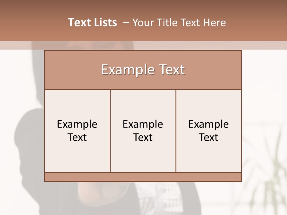 A Woman Holding A Business Card In Her Hand PowerPoint Template