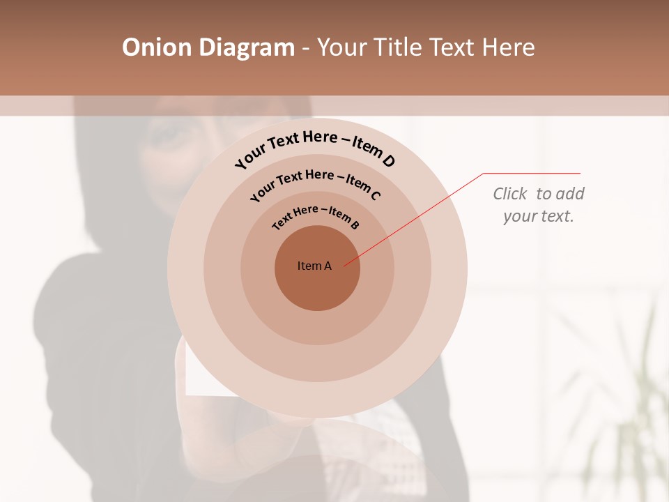 A Woman Holding A Business Card In Her Hand PowerPoint Template