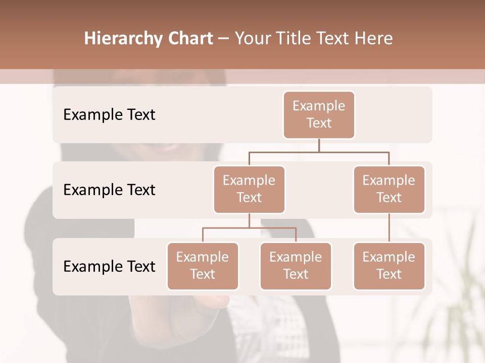 A Woman Holding A Business Card In Her Hand PowerPoint Template