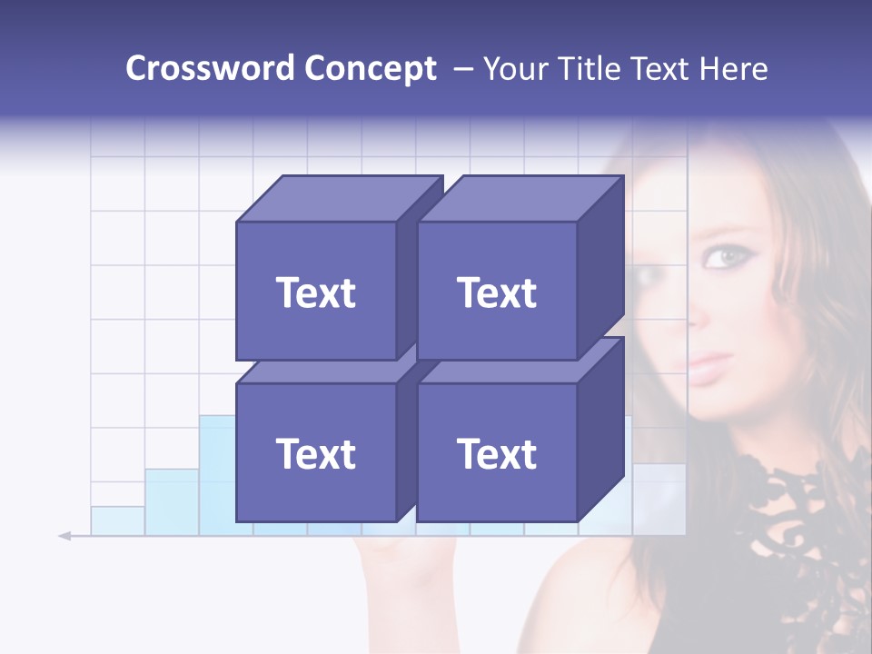 A Woman Holding A Magnifying Glass In Front Of Her Face PowerPoint Template