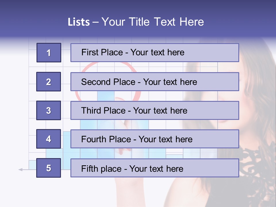 A Woman Holding A Magnifying Glass In Front Of Her Face PowerPoint Template