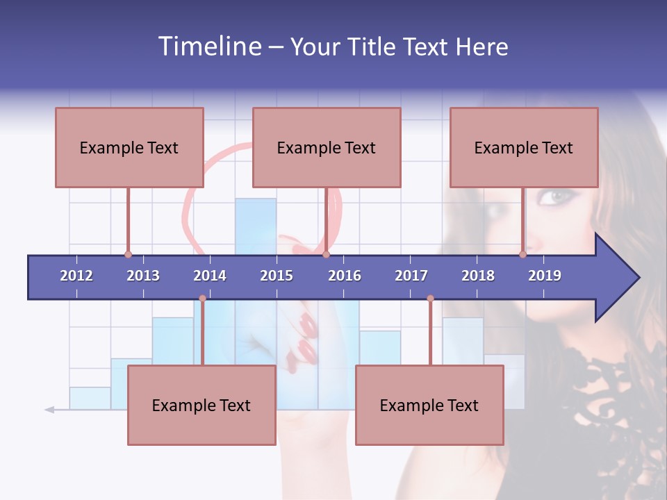 A Woman Holding A Magnifying Glass In Front Of Her Face PowerPoint Template