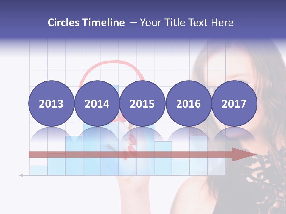 A Woman Holding A Magnifying Glass In Front Of Her Face PowerPoint Template