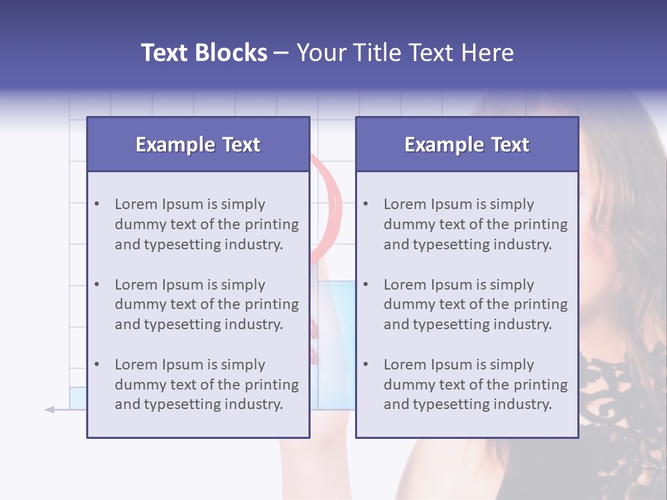 A Woman Holding A Magnifying Glass In Front Of Her Face PowerPoint Template