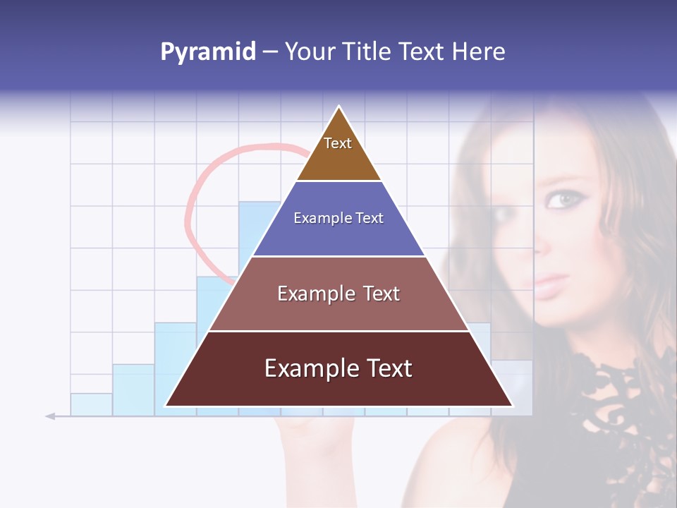 A Woman Holding A Magnifying Glass In Front Of Her Face PowerPoint Template