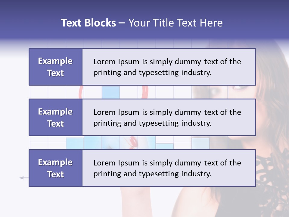 A Woman Holding A Magnifying Glass In Front Of Her Face PowerPoint Template