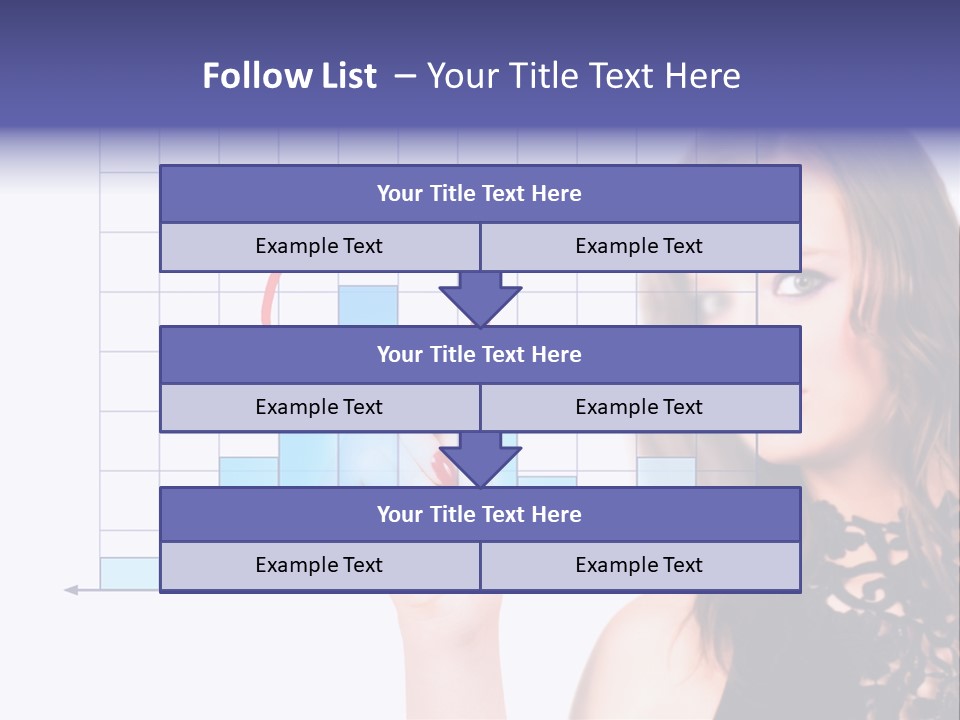 A Woman Holding A Magnifying Glass In Front Of Her Face PowerPoint Template