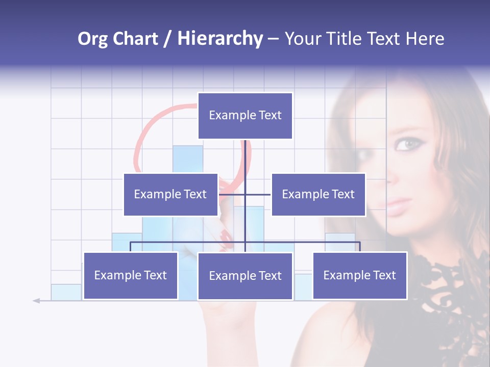 A Woman Holding A Magnifying Glass In Front Of Her Face PowerPoint Template
