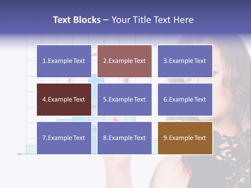 A Woman Holding A Magnifying Glass In Front Of Her Face PowerPoint Template