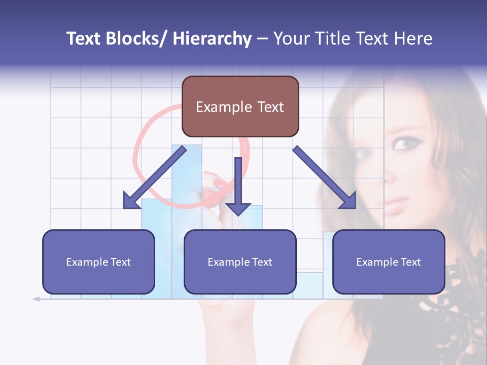 A Woman Holding A Magnifying Glass In Front Of Her Face PowerPoint Template