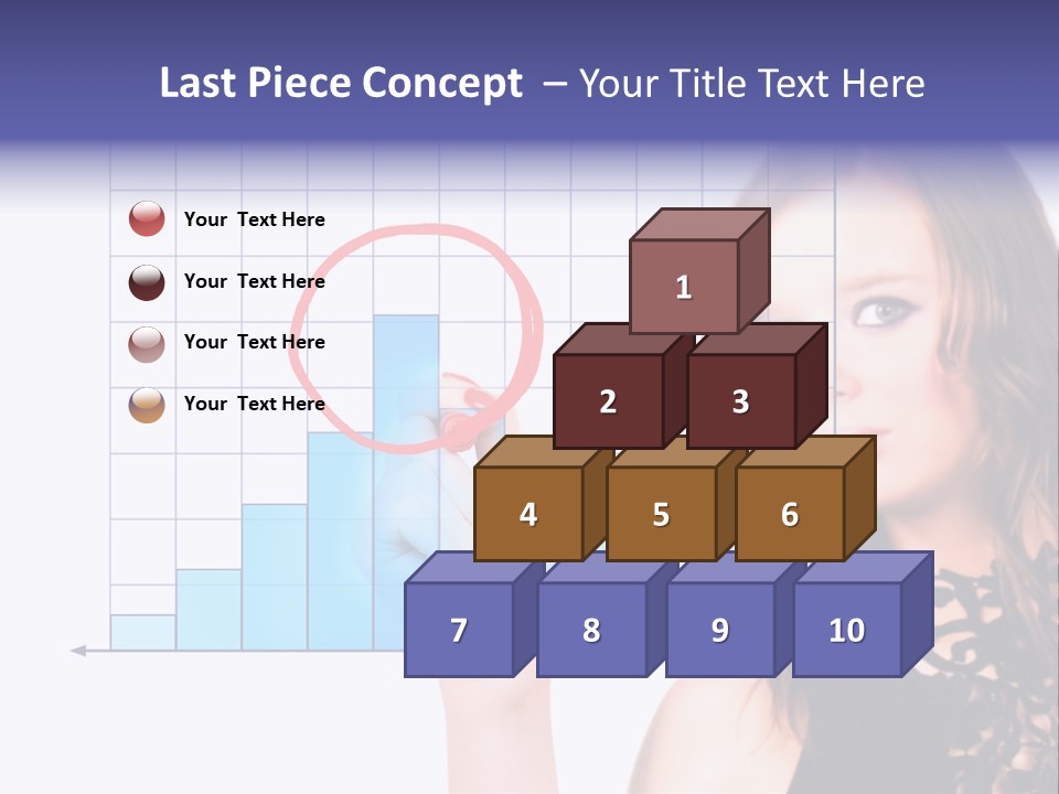 A Woman Holding A Magnifying Glass In Front Of Her Face PowerPoint Template