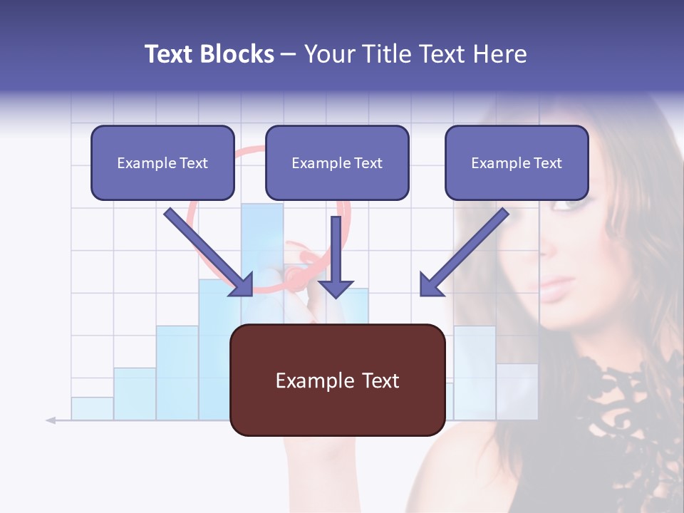 A Woman Holding A Magnifying Glass In Front Of Her Face PowerPoint Template
