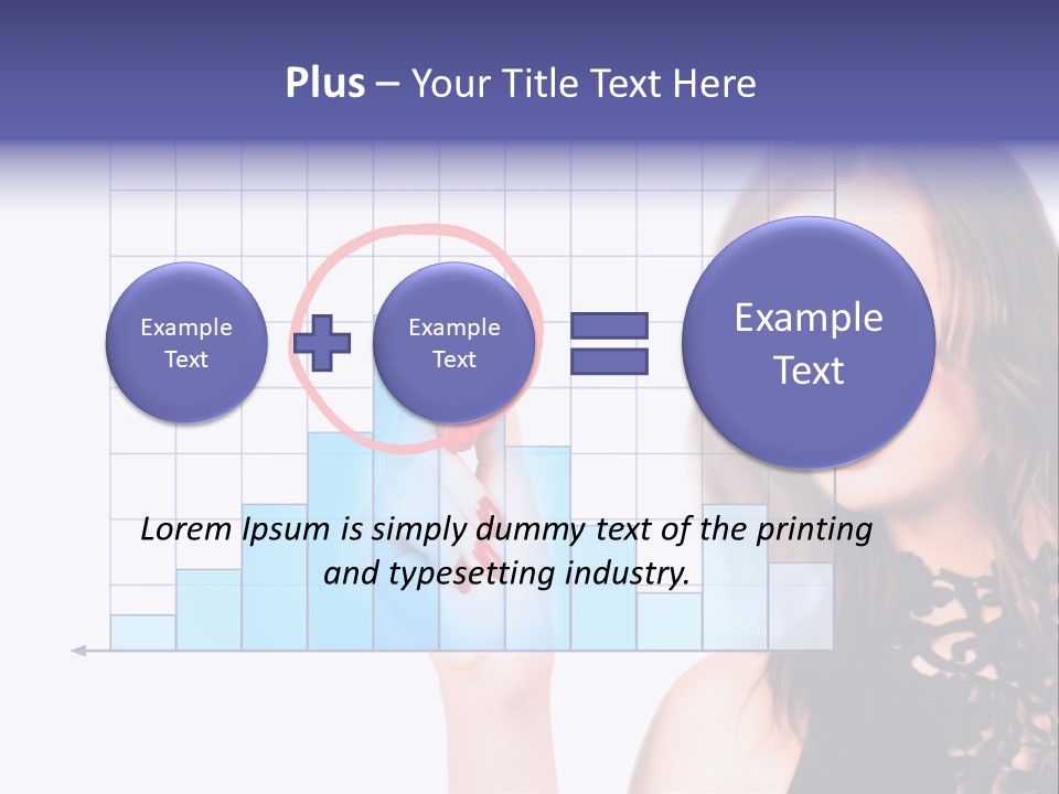 A Woman Holding A Magnifying Glass In Front Of Her Face PowerPoint Template