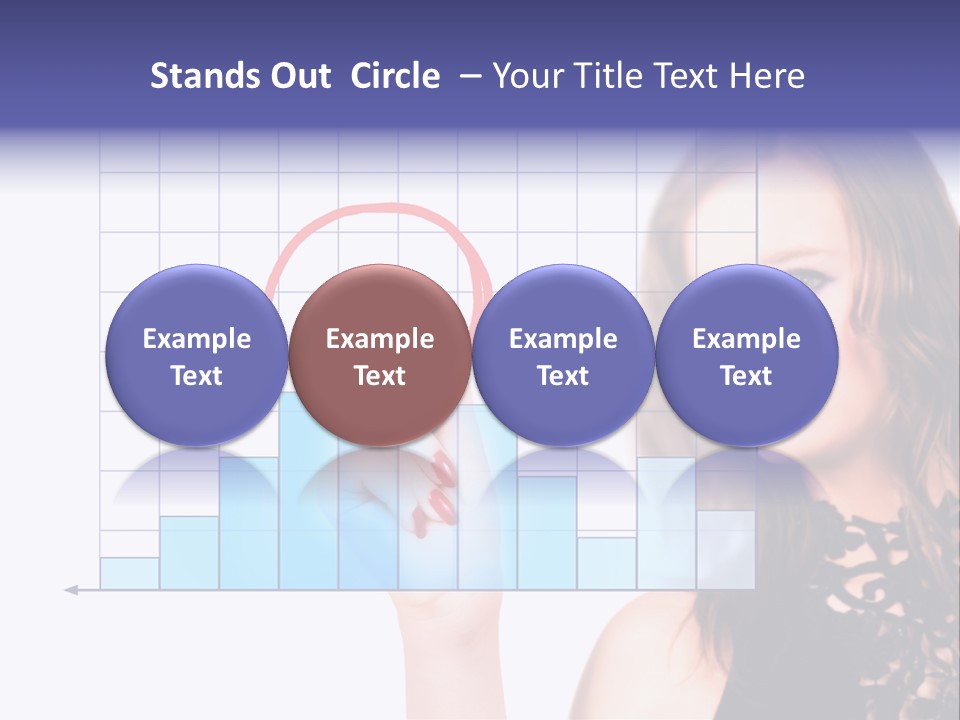 A Woman Holding A Magnifying Glass In Front Of Her Face PowerPoint Template