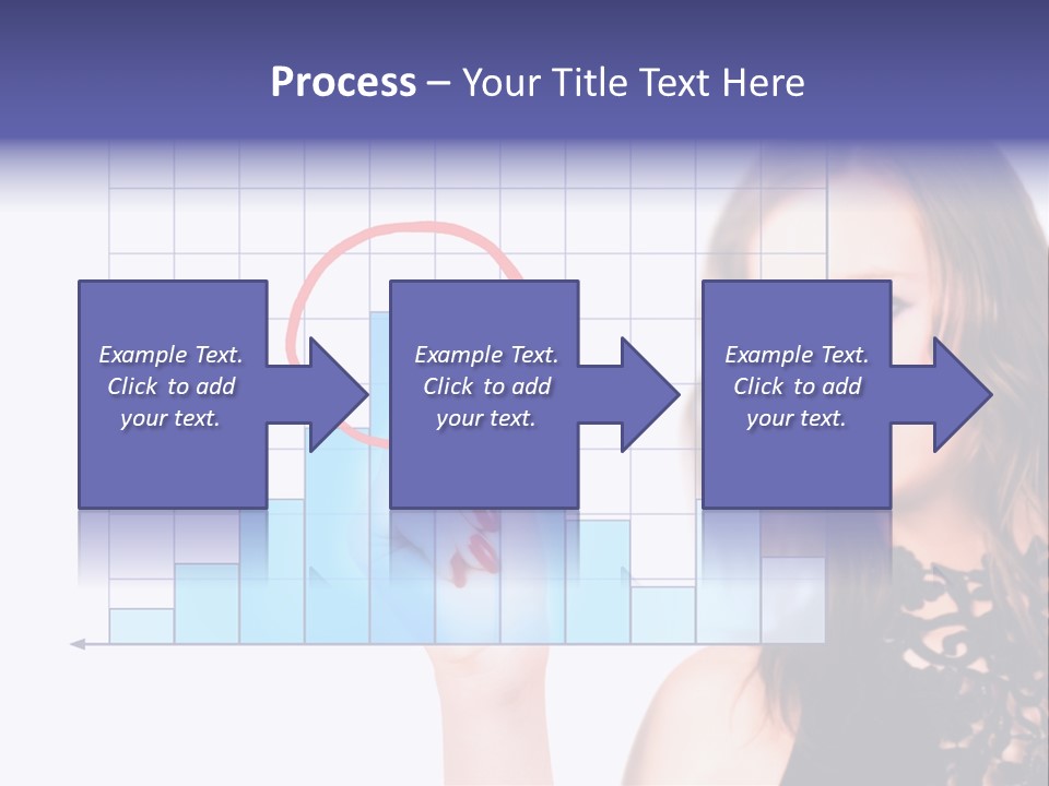 A Woman Holding A Magnifying Glass In Front Of Her Face PowerPoint Template