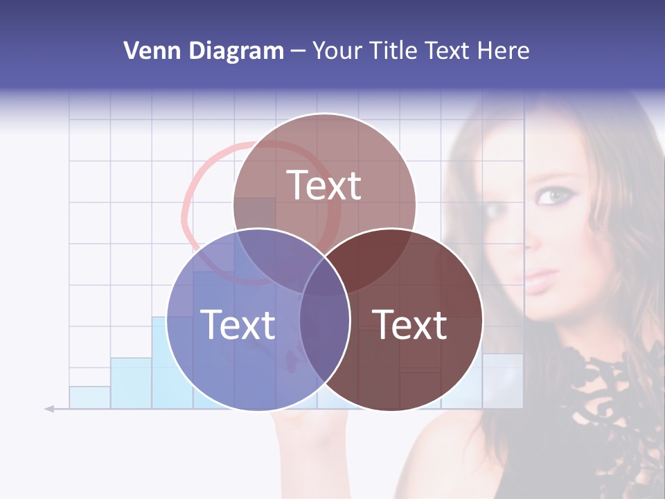 A Woman Holding A Magnifying Glass In Front Of Her Face PowerPoint Template