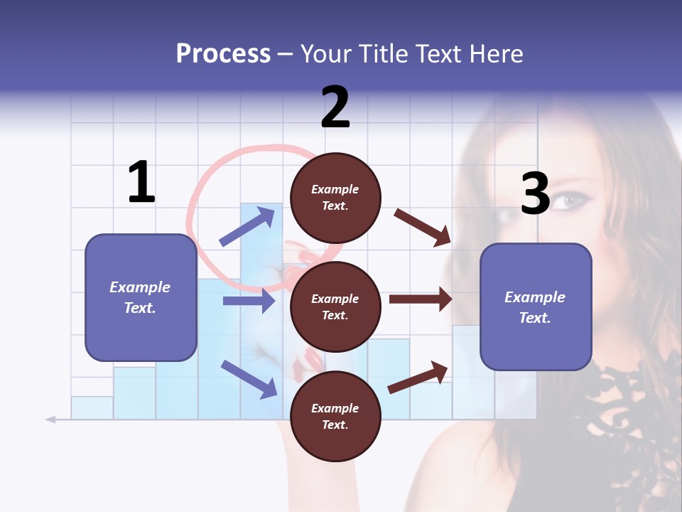 A Woman Holding A Magnifying Glass In Front Of Her Face PowerPoint Template