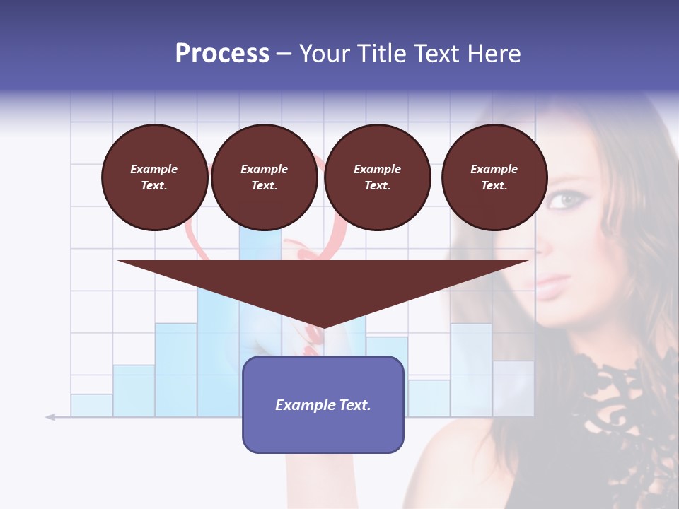 A Woman Holding A Magnifying Glass In Front Of Her Face PowerPoint Template