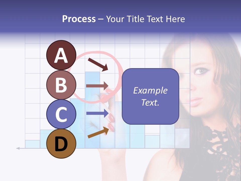 A Woman Holding A Magnifying Glass In Front Of Her Face PowerPoint Template