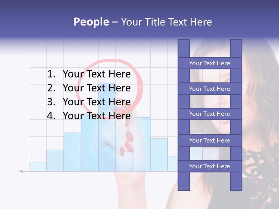 A Woman Holding A Magnifying Glass In Front Of Her Face PowerPoint Template