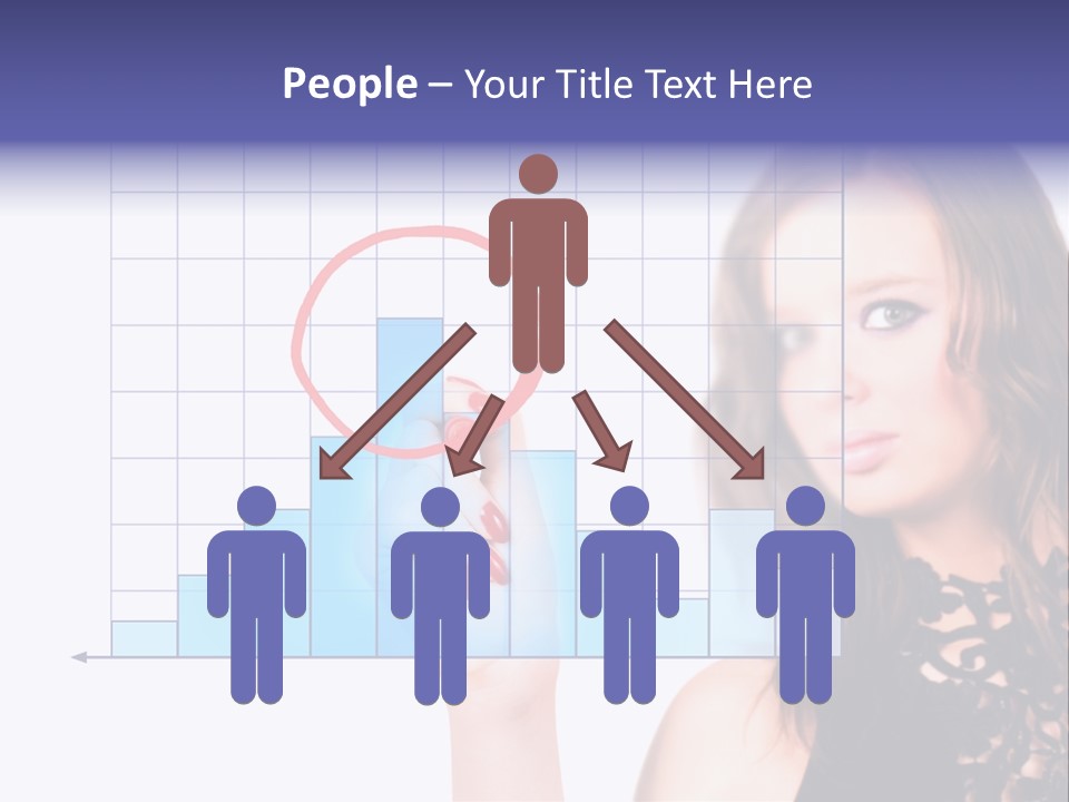 A Woman Holding A Magnifying Glass In Front Of Her Face PowerPoint Template