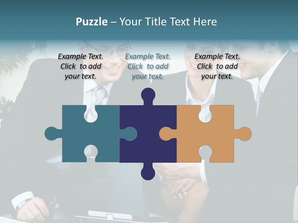 A Group Of Business People Sitting Around A Table PowerPoint Template