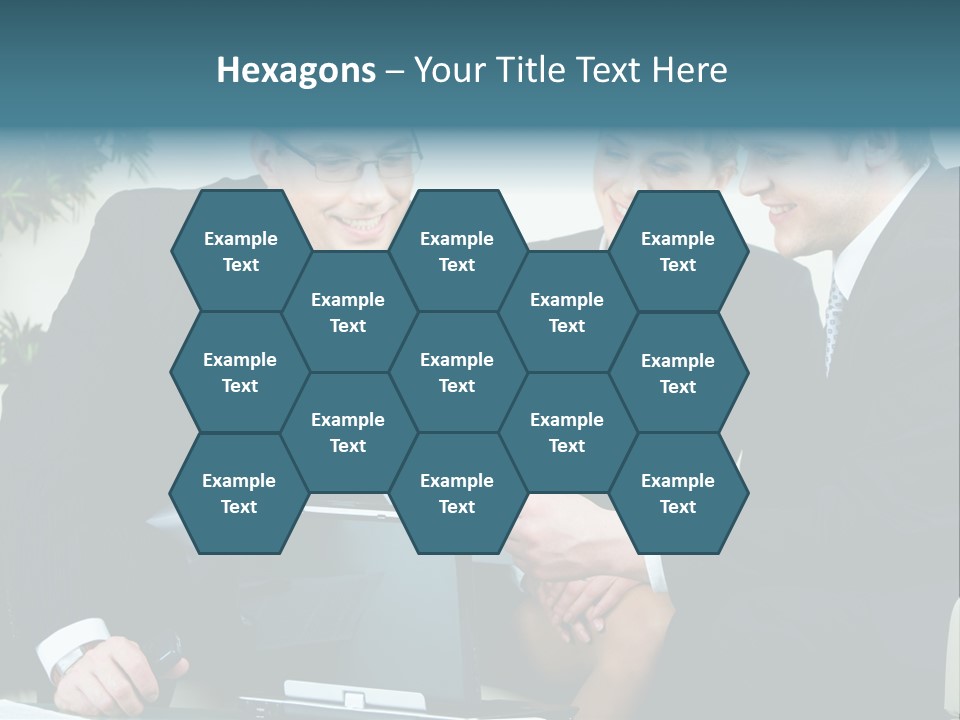 A Group Of Business People Sitting Around A Table PowerPoint Template