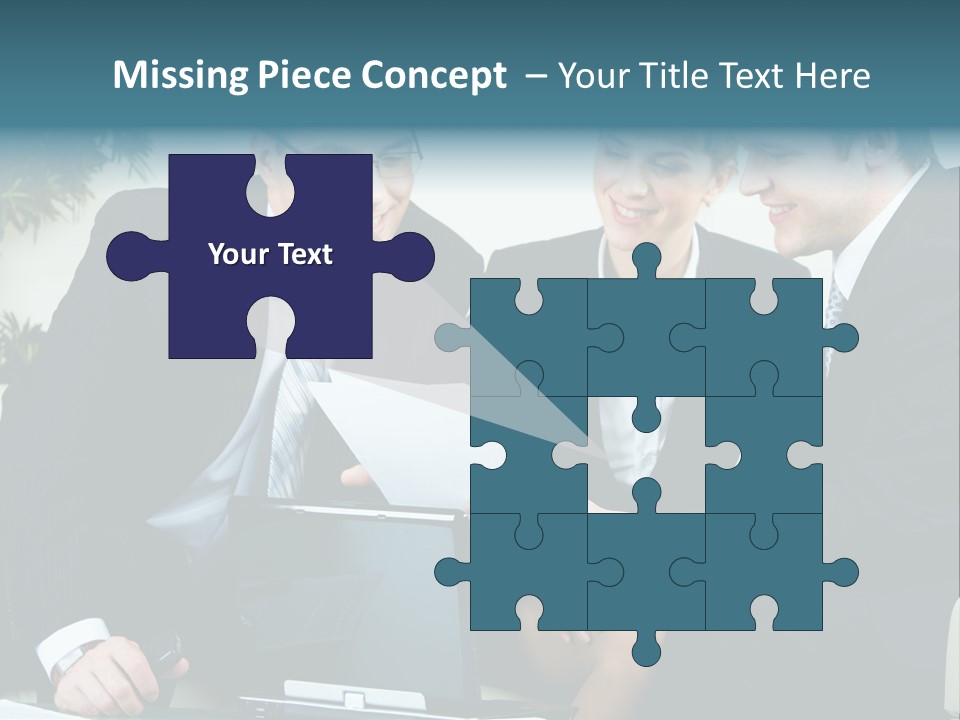 A Group Of Business People Sitting Around A Table PowerPoint Template