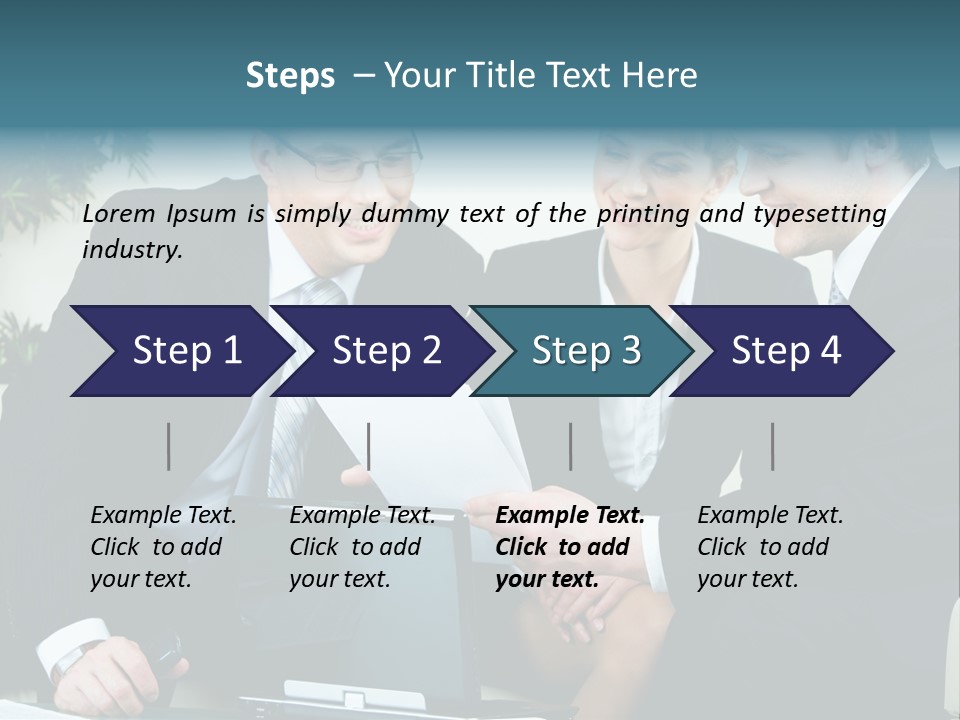 A Group Of Business People Sitting Around A Table PowerPoint Template