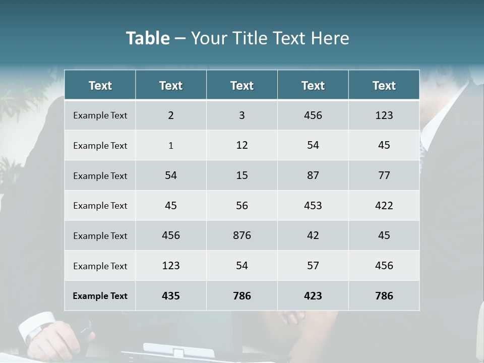 A Group Of Business People Sitting Around A Table PowerPoint Template