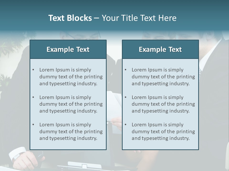 A Group Of Business People Sitting Around A Table PowerPoint Template