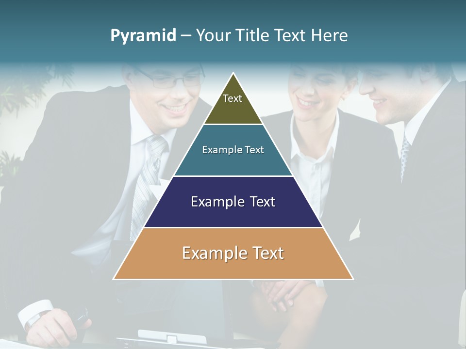 A Group Of Business People Sitting Around A Table PowerPoint Template