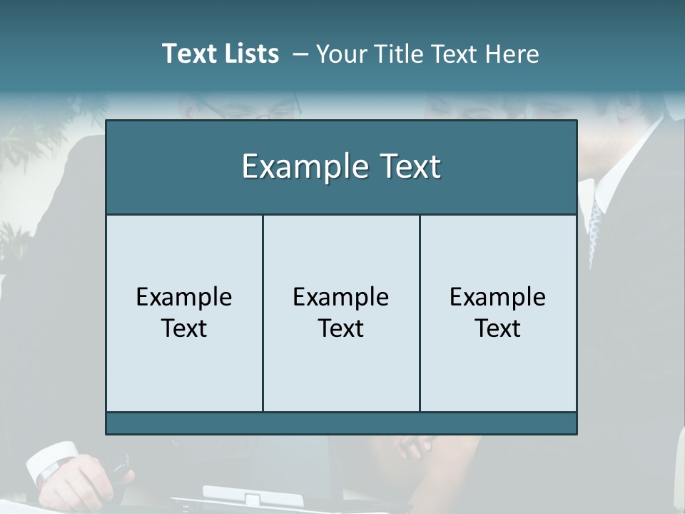 A Group Of Business People Sitting Around A Table PowerPoint Template