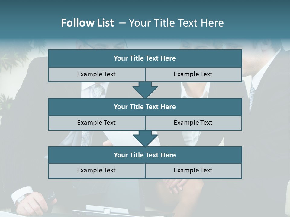 A Group Of Business People Sitting Around A Table PowerPoint Template