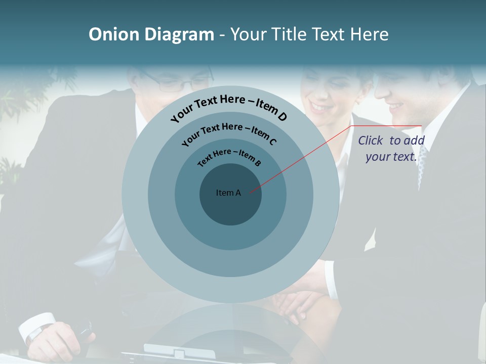 A Group Of Business People Sitting Around A Table PowerPoint Template