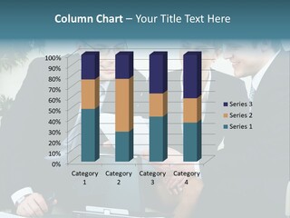 A Group Of Business People Sitting Around A Table PowerPoint Template