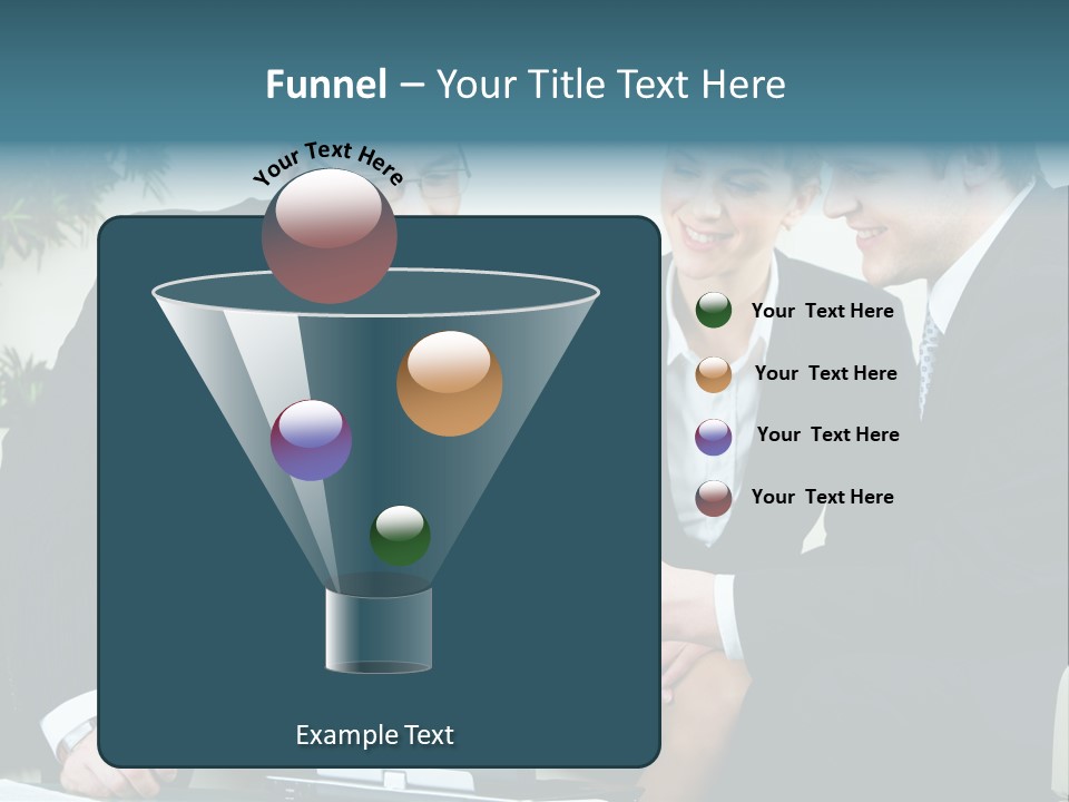 A Group Of Business People Sitting Around A Table PowerPoint Template