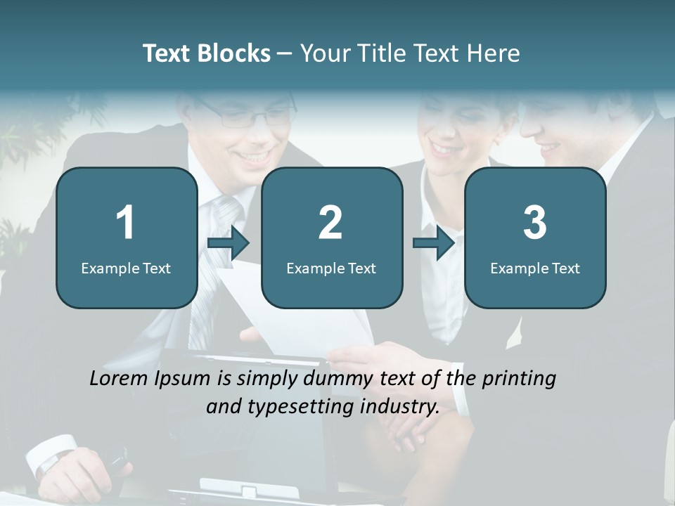A Group Of Business People Sitting Around A Table PowerPoint Template