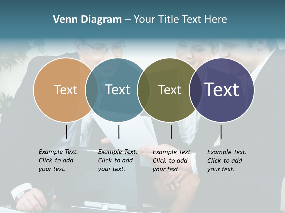 A Group Of Business People Sitting Around A Table PowerPoint Template