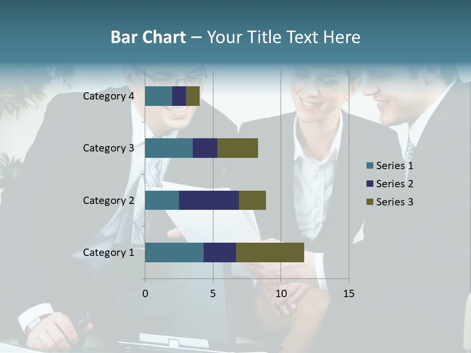 A Group Of Business People Sitting Around A Table PowerPoint Template
