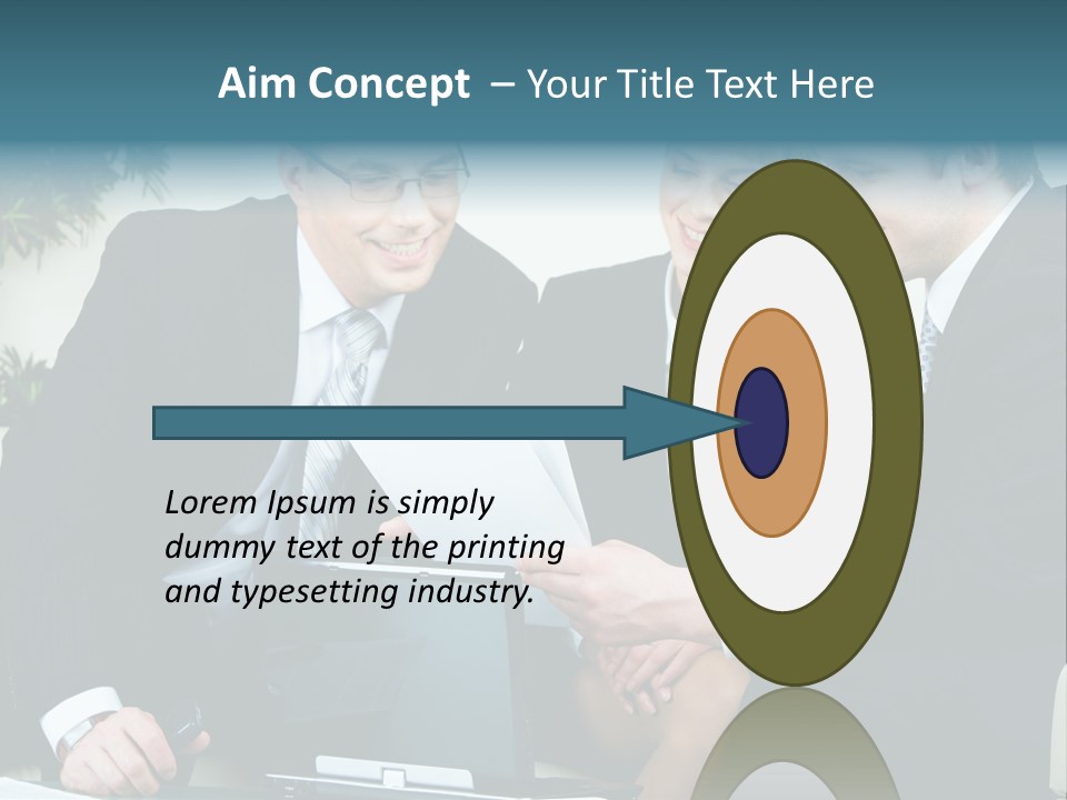 A Group Of Business People Sitting Around A Table PowerPoint Template