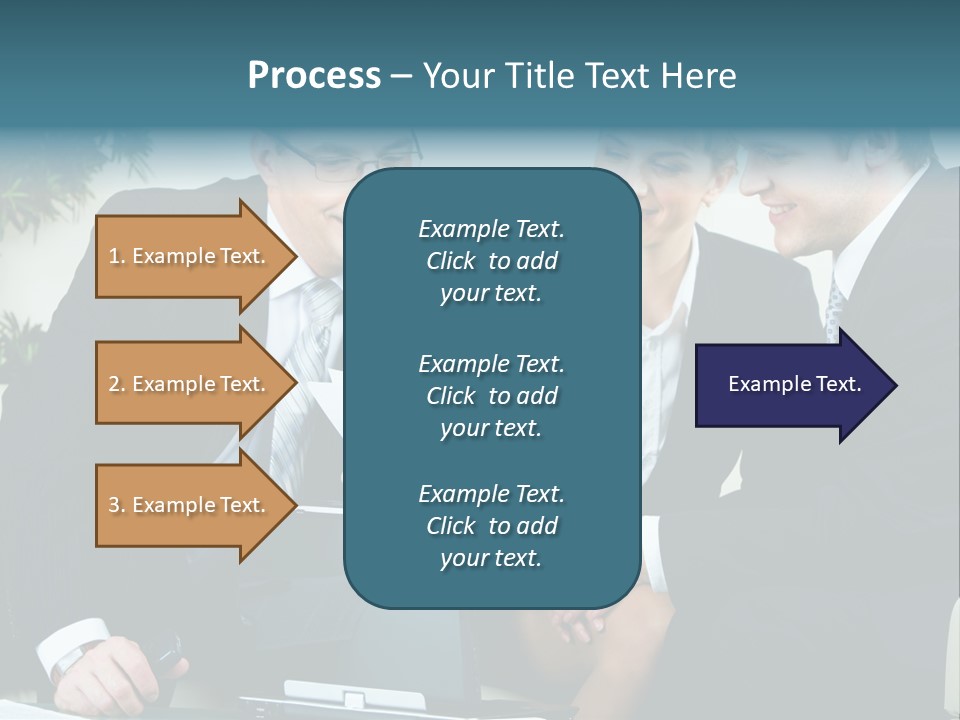 A Group Of Business People Sitting Around A Table PowerPoint Template