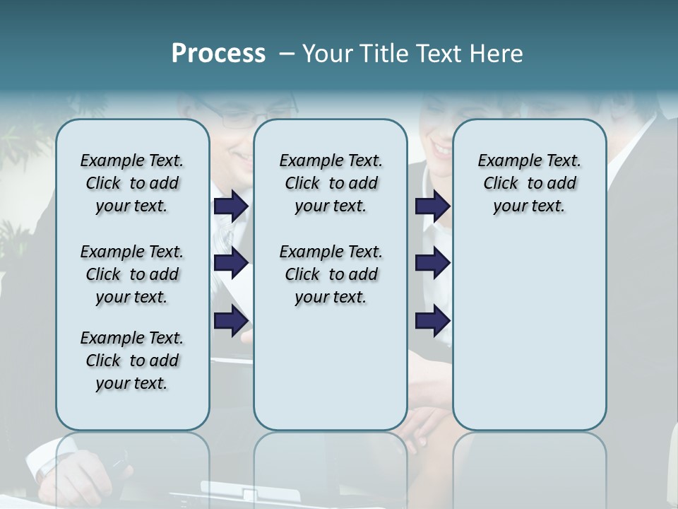 A Group Of Business People Sitting Around A Table PowerPoint Template